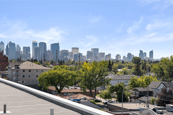 Spectacular rooftop patio with bbq stations, firepits, stylish furniture